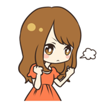 Cheerful girl sticker sticker #4945536