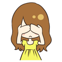 Cheerful girl sticker sticker #4945539