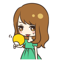 Cheerful girl sticker sticker #4945543