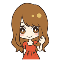 Cheerful girl sticker sticker #4945545