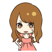 Cheerful girl sticker sticker #4945549