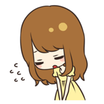 Cheerful girl sticker sticker #4945551