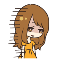 Cheerful girl sticker sticker #4945563