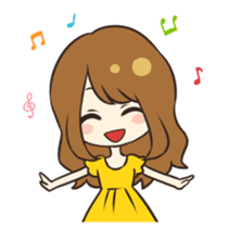 Cheerful girl sticker sticker #4945564