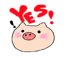 so cute pigs sticker #4947252
