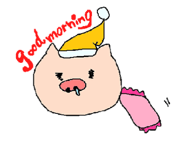 so cute pigs sticker #4947256