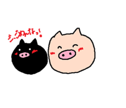 so cute pigs sticker #4947282