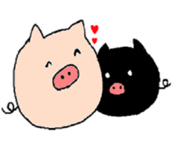so cute pigs sticker #4947285