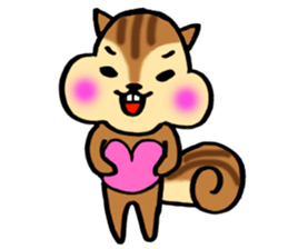 very cute squirrel Sticker sticker #4947453