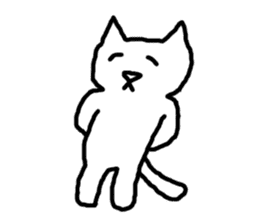 white fat cat sticker #4947494