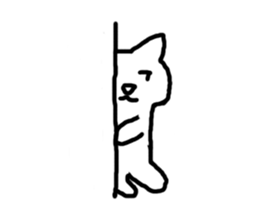 white fat cat sticker #4947499