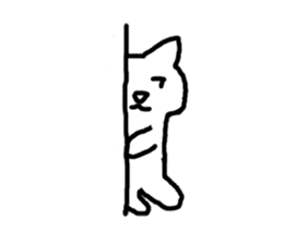 white fat cat sticker #4947499