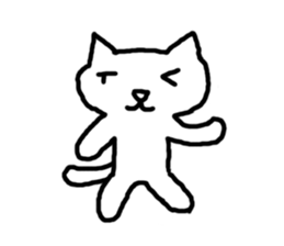 white fat cat sticker #4947505