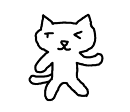 white fat cat sticker #4947505