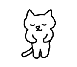 white fat cat sticker #4947510