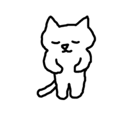 white fat cat sticker #4947510