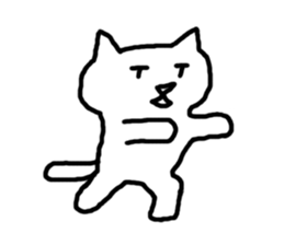 white fat cat sticker #4947512