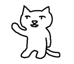 white fat cat sticker #4947514