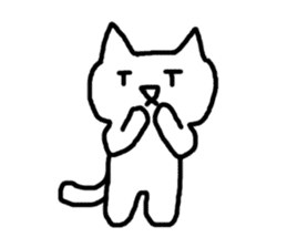 white fat cat sticker #4947516