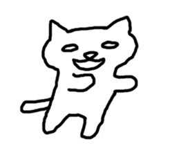white fat cat sticker #4947521