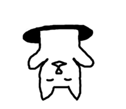 white fat cat sticker #4947524