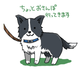 Border collie stamp sticker #4948218