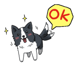 Border collie stamp sticker #4948238