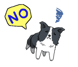 Border collie stamp sticker #4948239