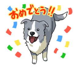Border collie stamp sticker #4948245