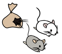 mice koma,ema sticker #4949173