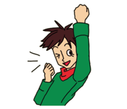 Shake you of red scarf.With your Hrart sticker #4949449