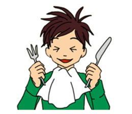 Shake you of red scarf.With your Hrart sticker #4949450