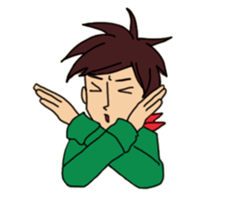 Shake you of red scarf.With your Hrart sticker #4949455