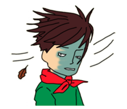 Shake you of red scarf.With your Hrart sticker #4949458