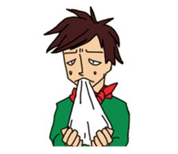 Shake you of red scarf.With your Hrart sticker #4949459