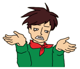 Shake you of red scarf.With your Hrart sticker #4949460