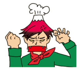 Shake you of red scarf.With your Hrart sticker #4949461