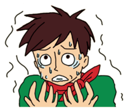 Shake you of red scarf.With your Hrart sticker #4949463