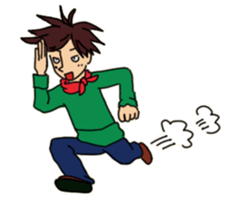 Shake you of red scarf.With your Hrart sticker #4949465