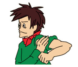 Shake you of red scarf.With your Hrart sticker #4949468