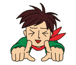 Shake you of red scarf.With your Hrart sticker #4949469