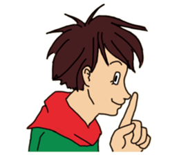 Shake you of red scarf.With your Hrart sticker #4949470