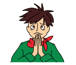 Shake you of red scarf.With your Hrart sticker #4949471