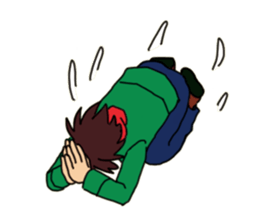 Shake you of red scarf.With your Hrart sticker #4949472