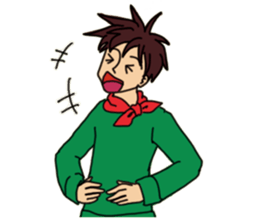 Shake you of red scarf.With your Hrart sticker #4949475