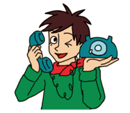 Shake you of red scarf.With your Hrart sticker #4949477