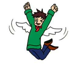 Shake you of red scarf.With your Hrart sticker #4949478