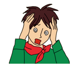 Shake you of red scarf.With your Hrart sticker #4949481