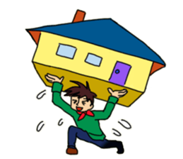 Shake you of red scarf.With your Hrart sticker #4949483