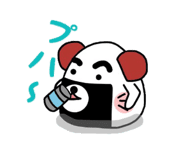 Cute rice ball dog sticker #4949798